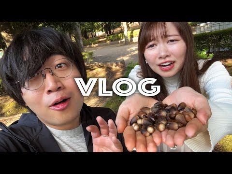 妄想では付き合ってる彼女とどんぐり拾いデート【VLOG】