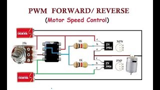 Forward Reverse Dc Motor Control Diagram With Timer Ic