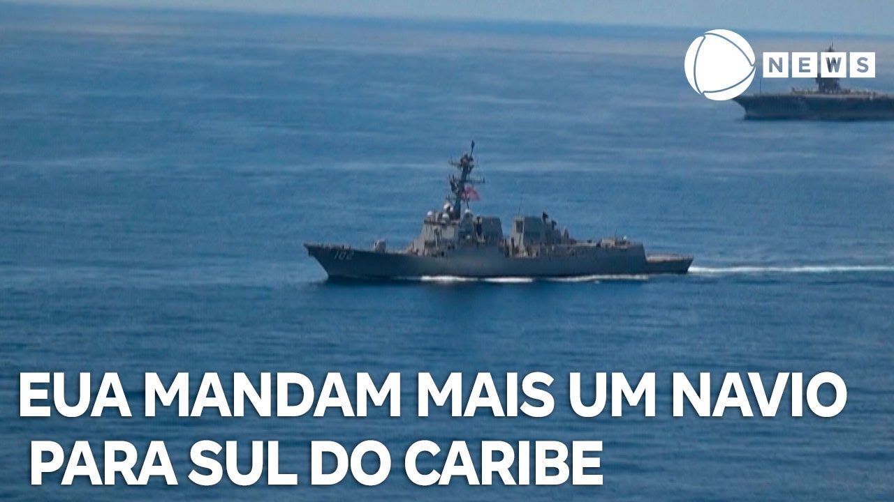 EUA mandam mais um navio e submarino para sul do Caribe