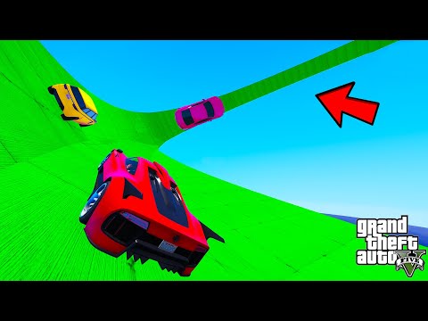 FRANKLIN TRIED CURVY SKY WALLRIDE PARKOUR RAMP CHALLENGE GTA 5 | SHINCHAN and CHOP