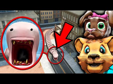 Drone Catches ALASKAN BULLWORM in a CITY... (*Gmod Sandbox*)