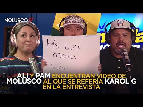 Ali y Pam encuentran VÍDEO por el que Karol G por poco NO le da la entrevista a Molusco ??‍♂️