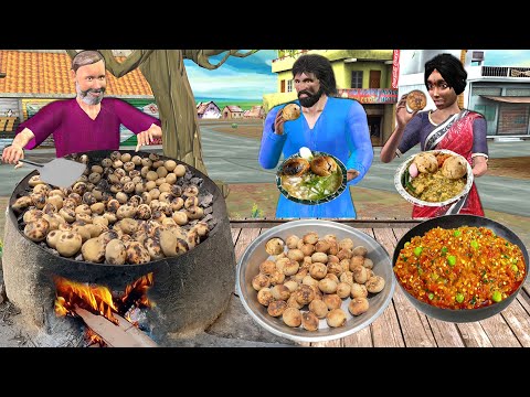 Tandoori Litti Chokha Recipe Street Food Famous Litti Chokha Hindi Kahani Moral Stories Comedy Video