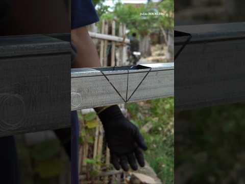 the best technique for cutting metal 90 degrees without welding #cuttingskills #shorts #ironwelding