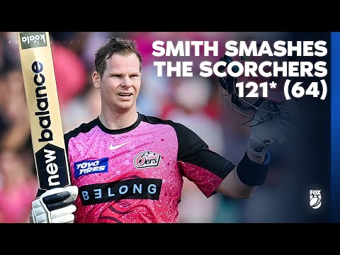 "Another Steve Smith MASTERCLASS" - Every Boundary of Steve Smith's explosive BBL ton | Fox Cricket