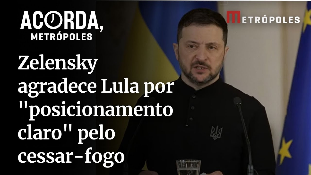 Zelensky agradece Lula por posicionamento claro pelo cessar fogo