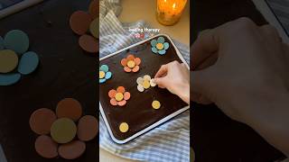 Chocolate Flower Brownies 🌸🍫 #baking #shorts #dessert