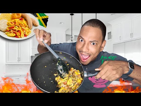 COOKING JAMAICAN ACKEE & SALTFISH FOR THE FIRST TIME | QUITE PERRY