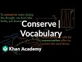Understanding 'Conserve' and Related Concepts