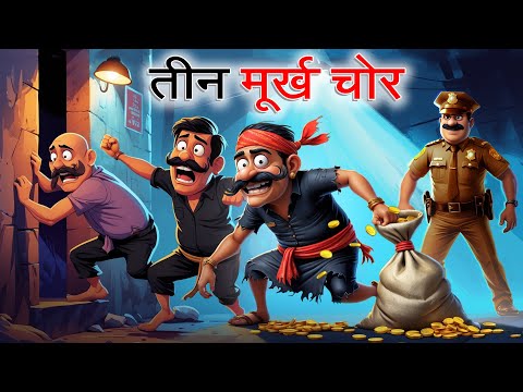 तीन मूर्ख चोर | Teen Murkh Chor | HINDI KAHANIYA | HINDI STORIES | BEST HINDI COMEDY | HINDI CARTOON