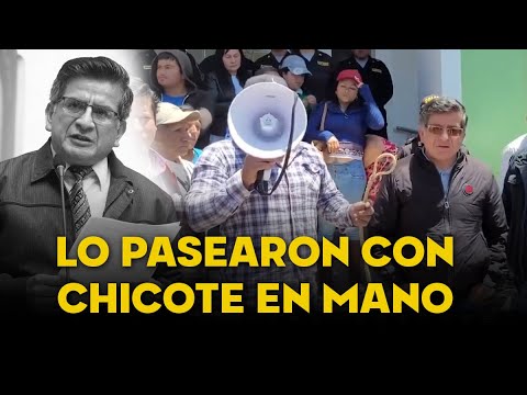 ¡CASTIGADO! | Ronderos obligaron a congresista Hamlet Echeverría a marchar mientras lo insultaban