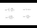 Inverse Cosine Function Concepts