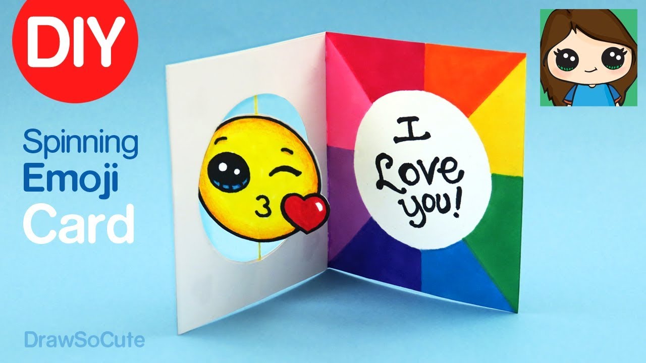 How to Make a Spinning Emoji Card Fun Paper DIY