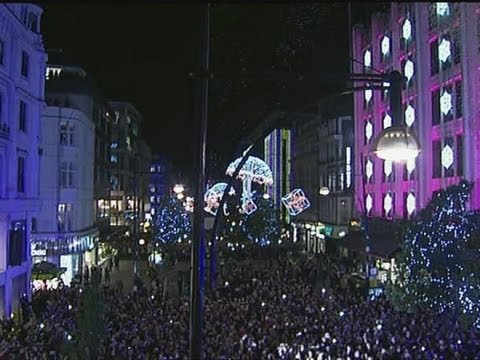 Robbie Switches On The Oxford Street Christmas Lights