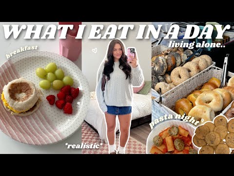 *REALISTIC*  WHAT I EAT IN A DAY as a 21 yr old living alone