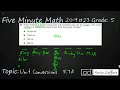 Metric Conversions and Mnemonics