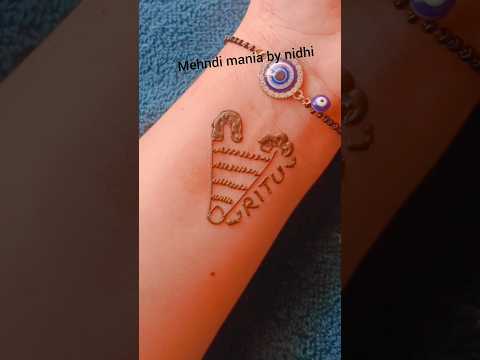 beautiful tattoo mehndi design by safety pin#shorts#mehndi#viralvideo#ytshorts#mehndimaniabynidhi