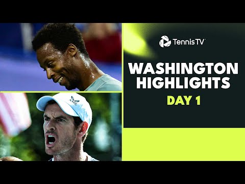 Monfils Headlines; Murray, Tiafoe Play Doubles | Washington 2023 Day 1 Highlights