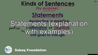 Statements (explanation with examples)