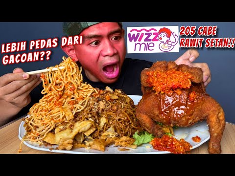 MIE GACOAN LEWAT!? MUKBANG WIZZMIE TERPEDAS 205 CABE RAWIT SETAN!!