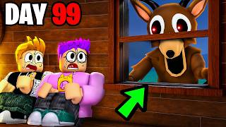 LankyBox Survived 99 NIGHTS in a Roblox Forest...!?