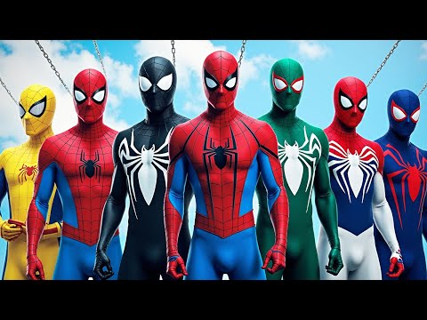 SPIDERMAN ACCIÓN EN VIVO: El EQUIPO SPIDERMAN rescata a SPIDER ROJO de VENOM | SpiderPlayz