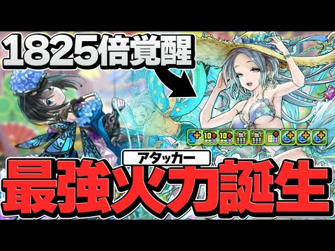 覚醒だけで1825倍！水着エスカマリの火力が超絶強化！百式でも42億で破壊できるナツルゼットエスカマリが最高すぎた。【パズドラ】