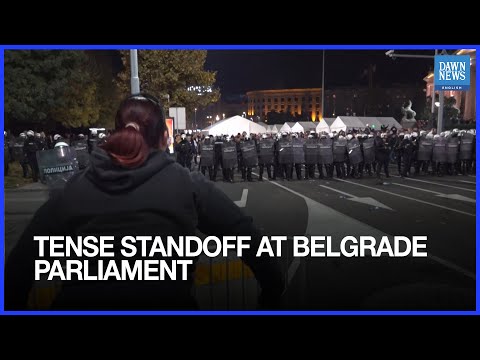 YouTube video thumbnail: Tense Standoff Between Pro and Anti-Government Protesters at Belgrade Parliament