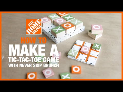 HOME DEPOT TIC TAC TOE GAME BUILD AND GROW WOODEN KIT W STICKERS AND PIN 