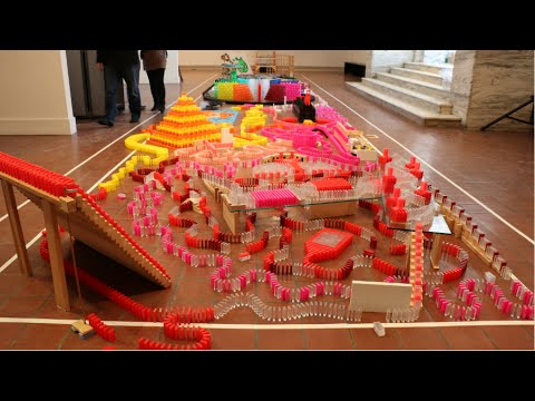 Brattleboro Domino Toppling 8 - 30,000 Dominoes!!!