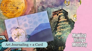 Art Journaling and making a Craft Roulette Card