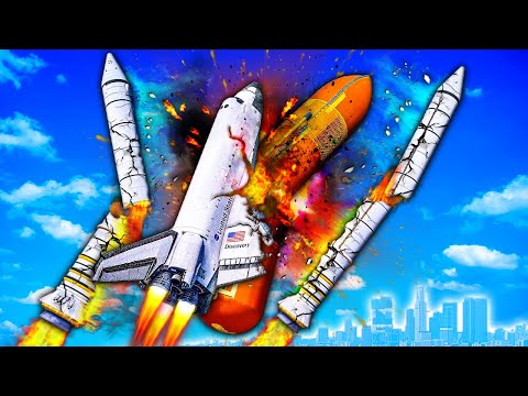 The BIGGEST Space Shuttle EXPLOSION in GTA 5! OMG!