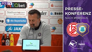 Die Pressekonferenz nach dem Auswärtsspiel in Essen 