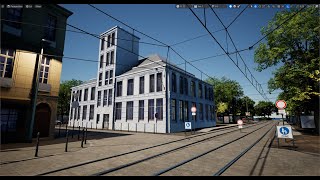 Modding Editor || Building tram overhead lines || Time lapse Gameplay