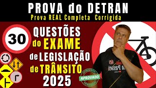 EXAME do DETRAN 2025. Prova Teórica de Legislação de Trânsito. SIMULADO do DETRAN 2025