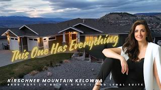 Luxury Home in Kelowna with Legal Suite, RV Parking & Lake Views | Kirschner Mountain