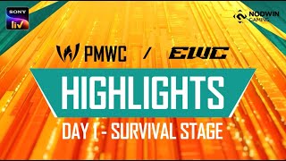 PMWC | Survival Stage | Day 1 | Highlights | E Sports World Cup 2025