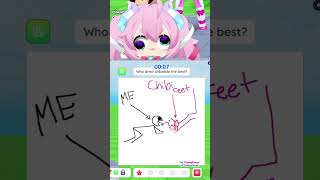 STOP DRAWING ME UGLY IN ROBLOX DRAW ME!!! #shorts #chibidoki #vtuber
