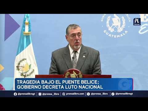 El presidente Bernardo Arévalo decreta luto nacional por tragedia bajo El Puente Belice