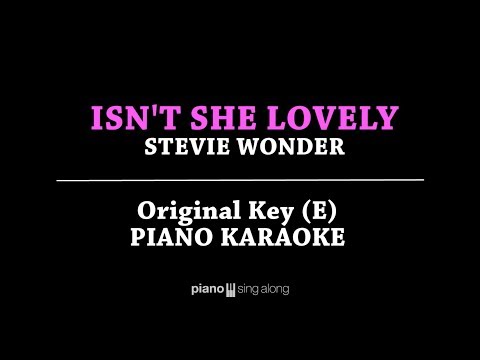 Isn’t She Lovely (KARAOKE PIANO COVER) Stevie Wonder with Lyrics