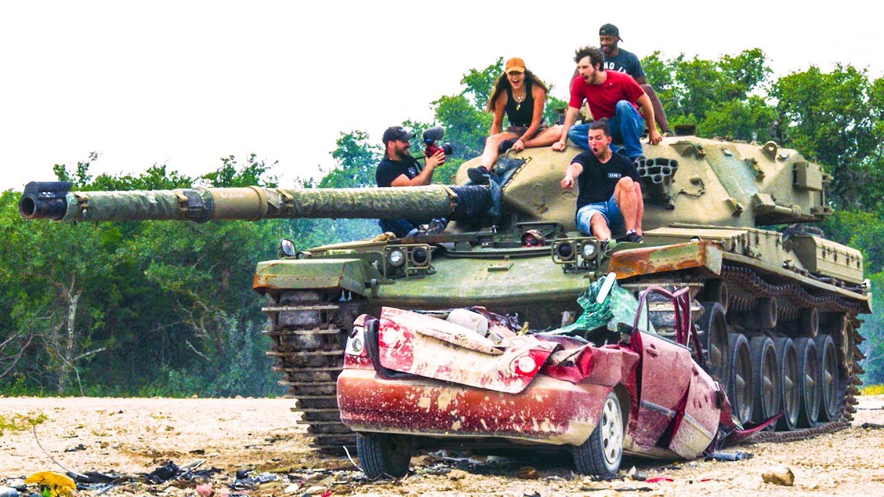 DESTROYING FRIEND'S CAR WITH A TANK & SURPRISING HIM WITH A NEW ONE