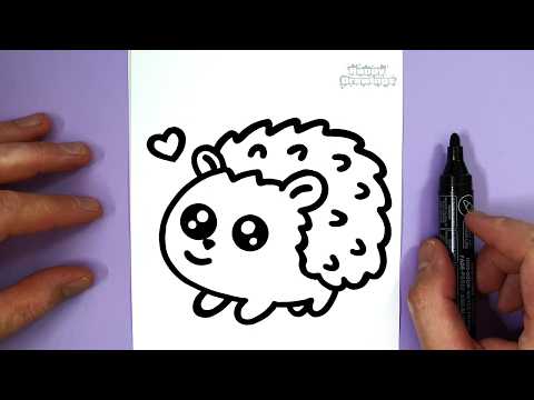 How to Draw a Hedgehog | Easy Step by Step Drawing