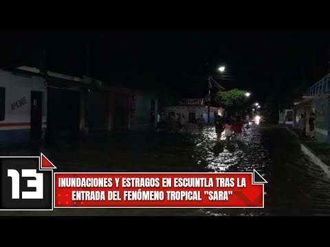 Inundaciones y estragos en Escuintla tras la entrada del fenómeno tropical "Sara"