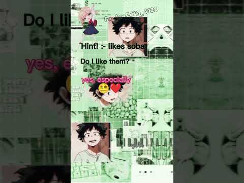 Guess my favourite character/crush! (My hero academia edition!!) Stephene #mha #trend #bnha #crush