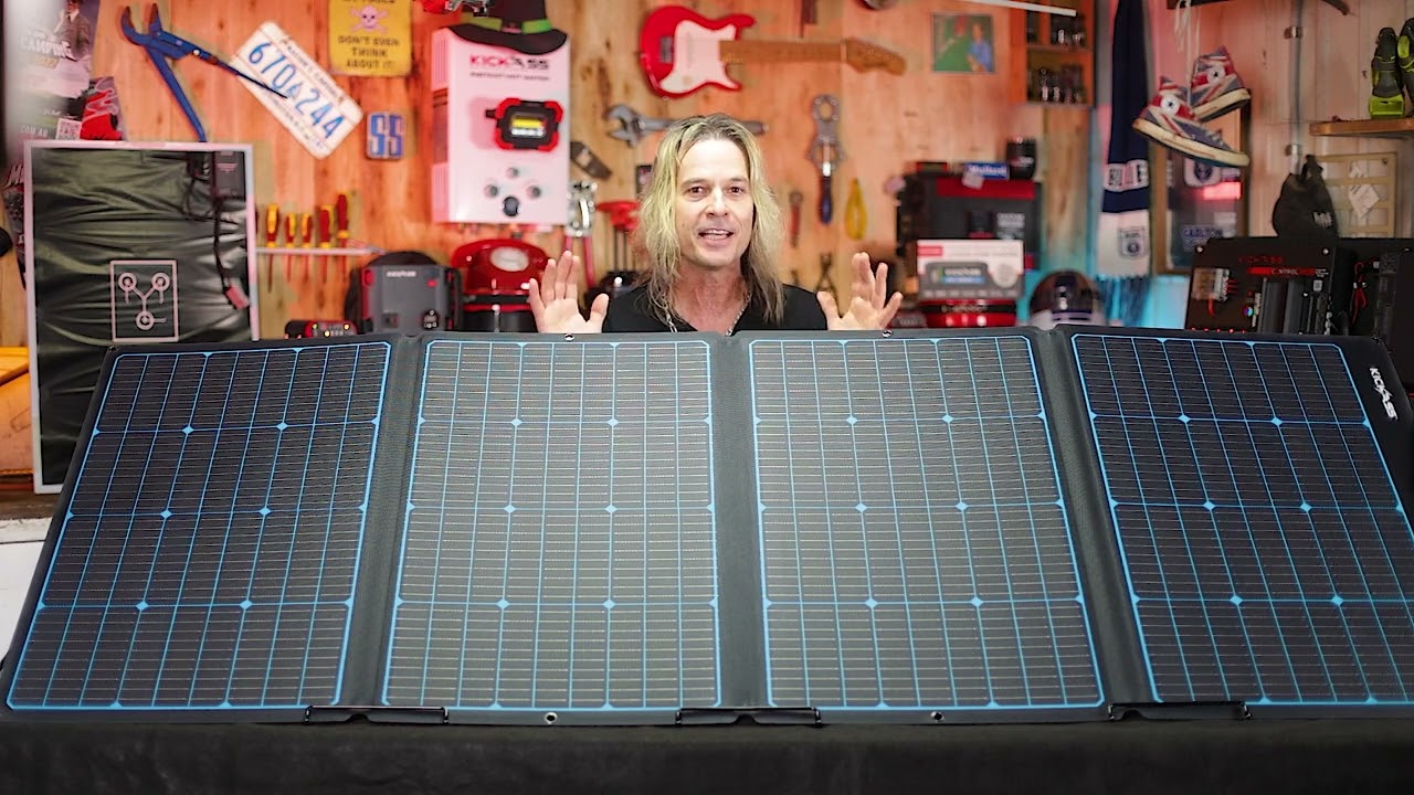Watch Video of KickAss Premium 240W Folding Portable Solar Panel