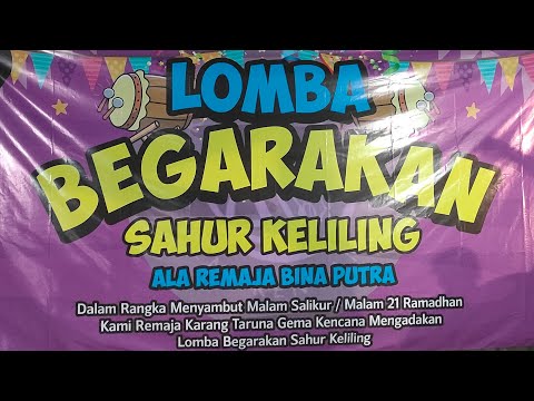 Arak Arakan Peserta Lomba Begaralan Saur Keliling Kota Banjarbaru 2023