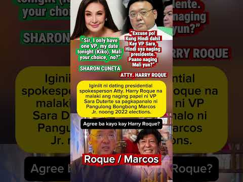 Iginiit ni Atty. Harry Roque na malaki ang ambag ni VP Sara Duterte sa panalo ni Marcos