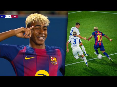 خماسية في نهائي كاس خوان غامبر🔥🔴🔵 | برشلونة 5-0 كومو