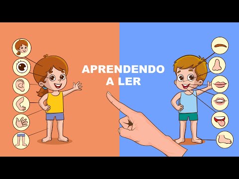 Aprendendo a ler os nomes das partes do corpo separando as silabas