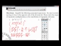 Negative Exponents and Simplification